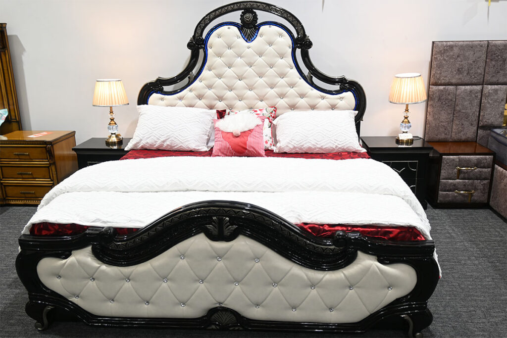 Royal Black Polish King Size Bed